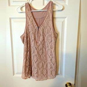 Size Large Pink Lace Tank